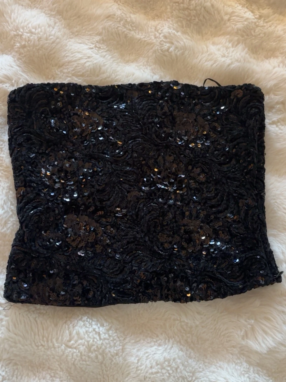 Svart paljett-tubtopp från Zara