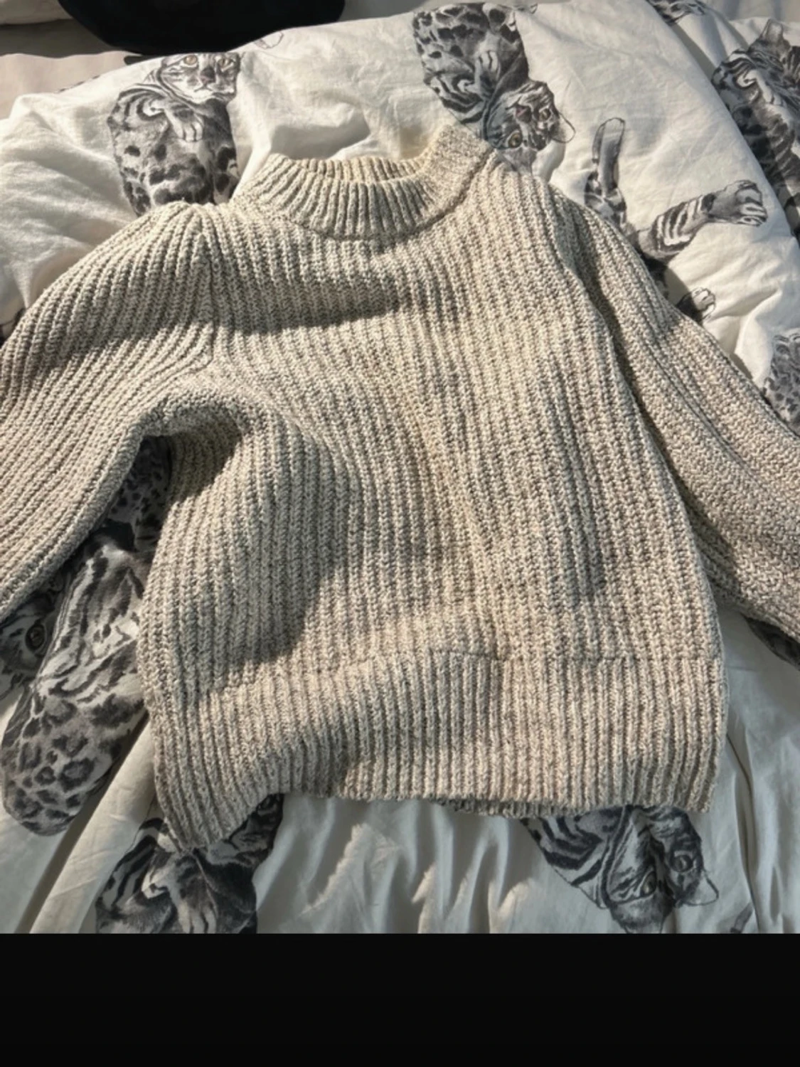 Beige trekvartärmad tröja från H&M