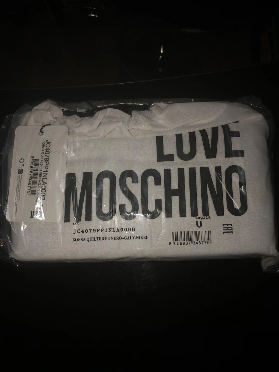 Svart quiltad axelväska Love Moschino - 1