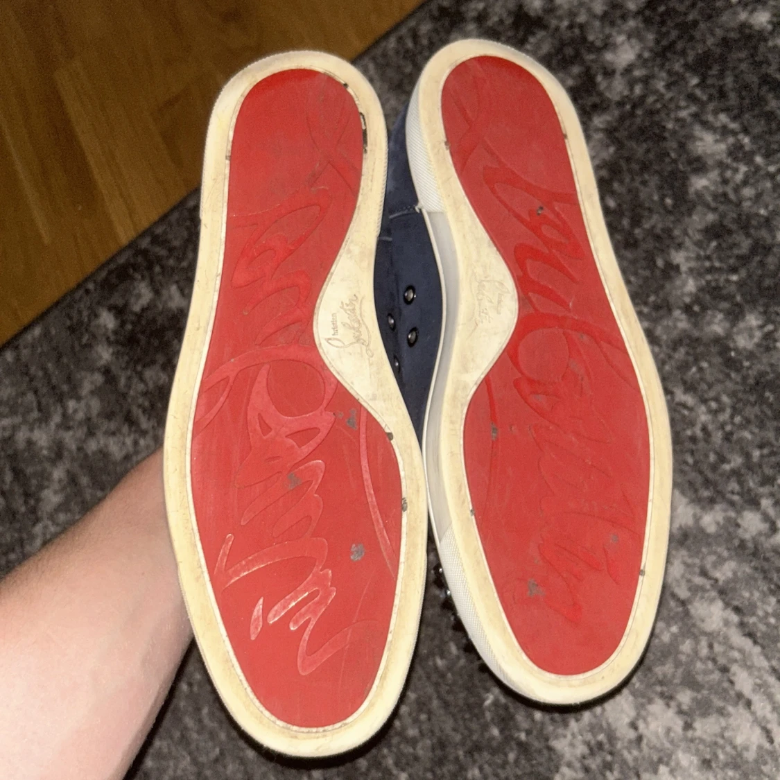 Mörkblå Christian Louboutin sneakers - 3