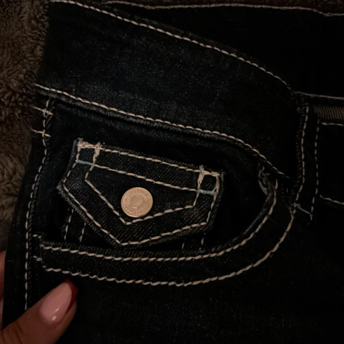 Mörkblå bootcut jeans Gina Tricot - 1