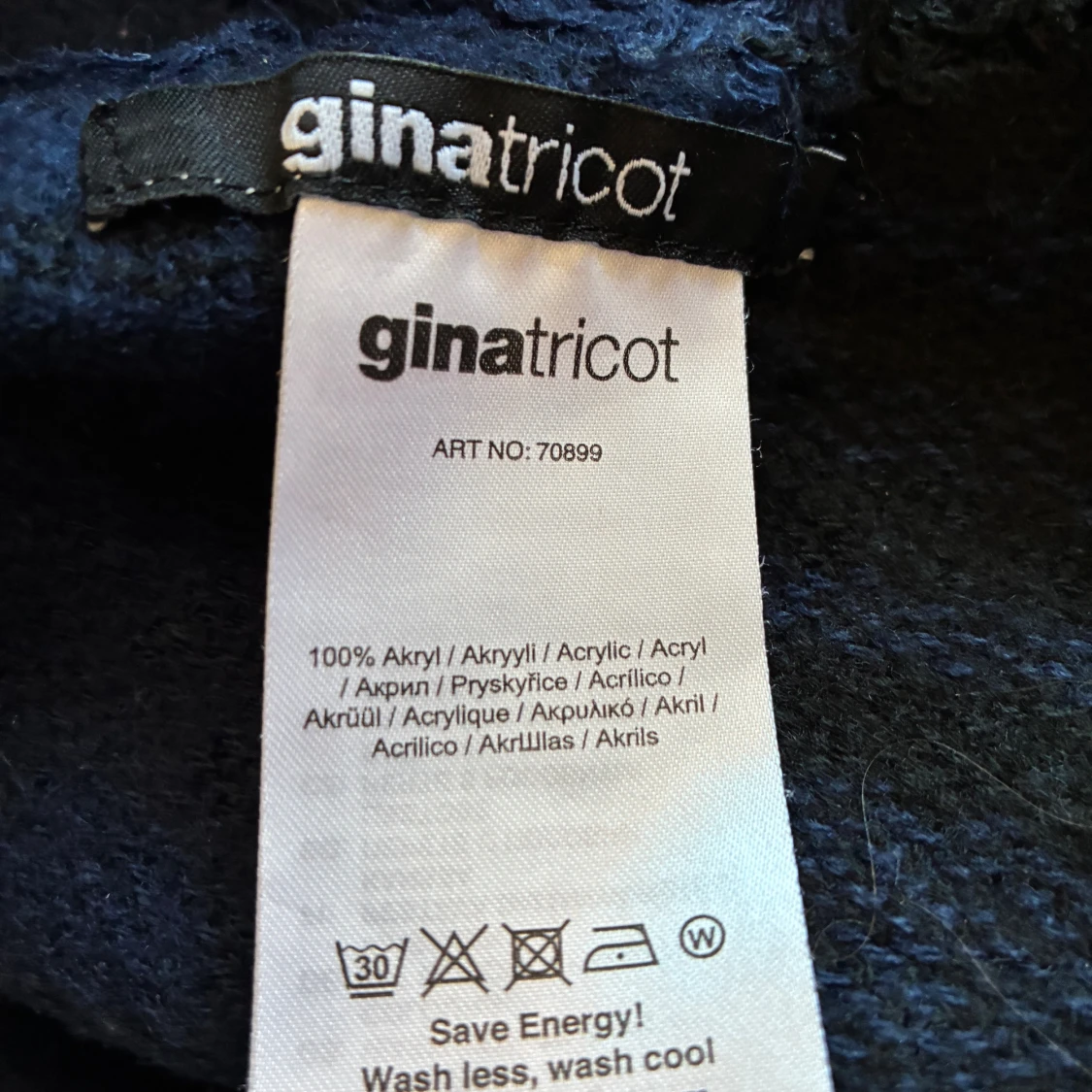 Blå och svart rutig halsduk Gina Tricot - 2