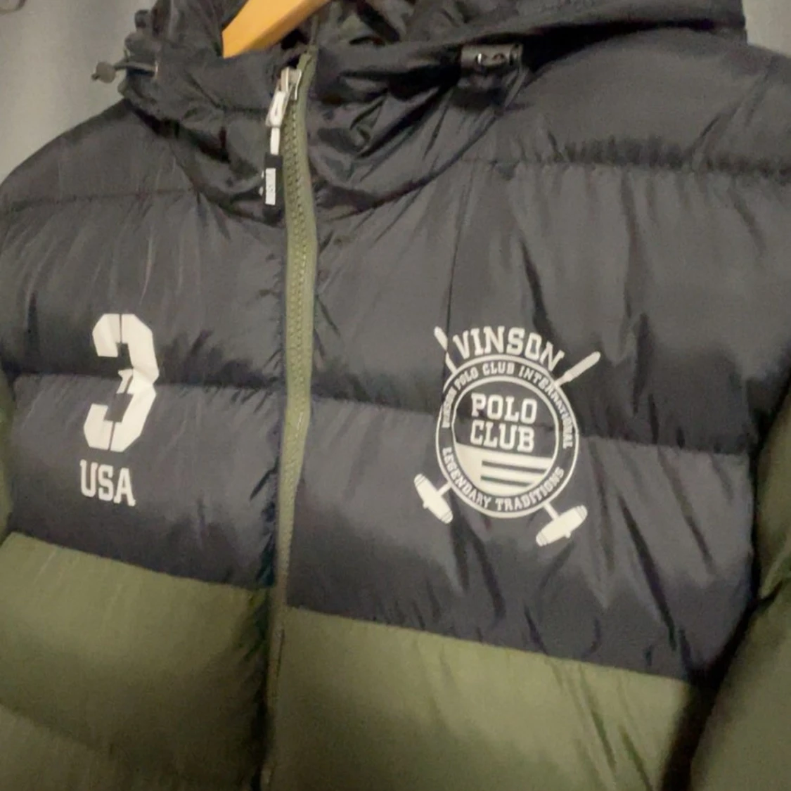 Grön och svart pufferjacka Vinson Polo Club - 1