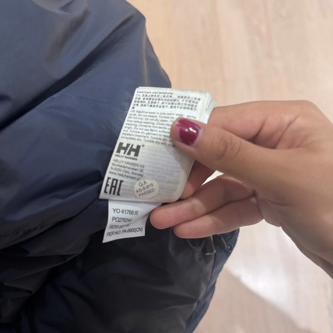 Blå Helly Hansen pufferjacka 176/16 - 3