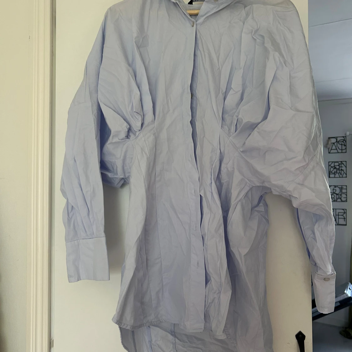 Ljusblå oversized skjorta/klänning - 1