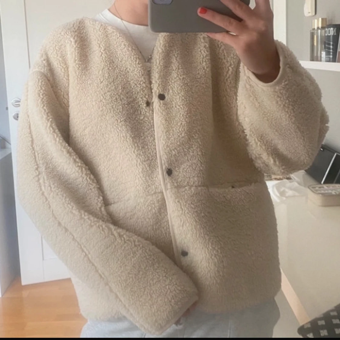 Beige teddyjacka H&M - 2