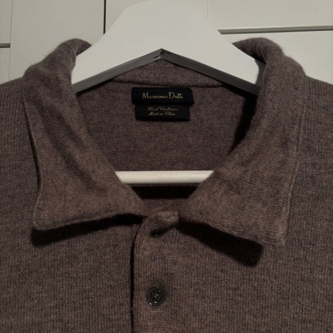 Brun stickad pikétröja Massimo Dutti - 2