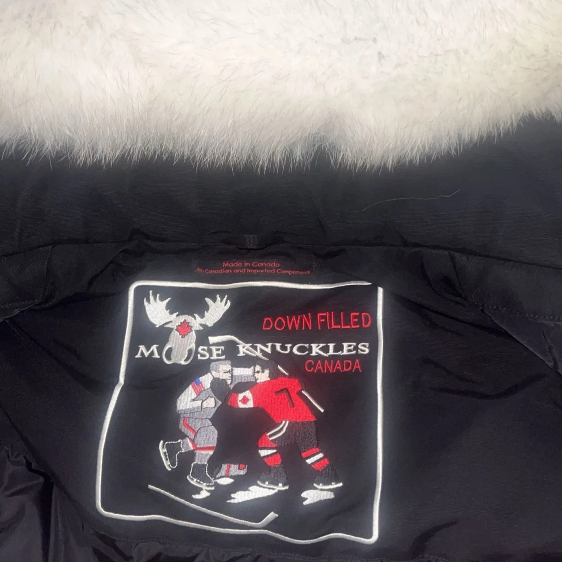Svart parka Moose Knuckles med päls - 1