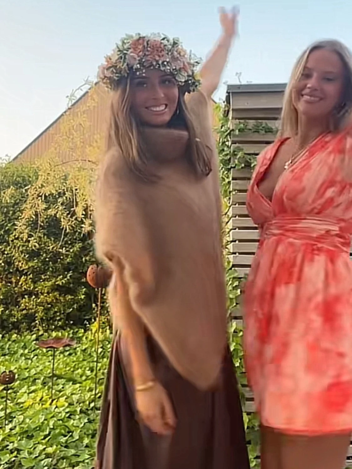 Brun/beige mohair tröja  - 1