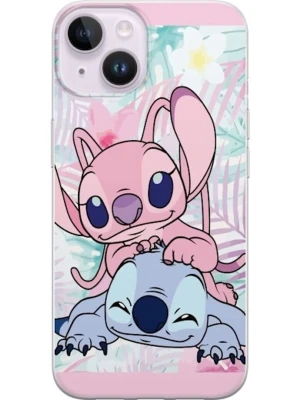 Rosa Stitch mobilskal med motiv -  motiv av Stitch och Angel från Lilo & Stitch. 