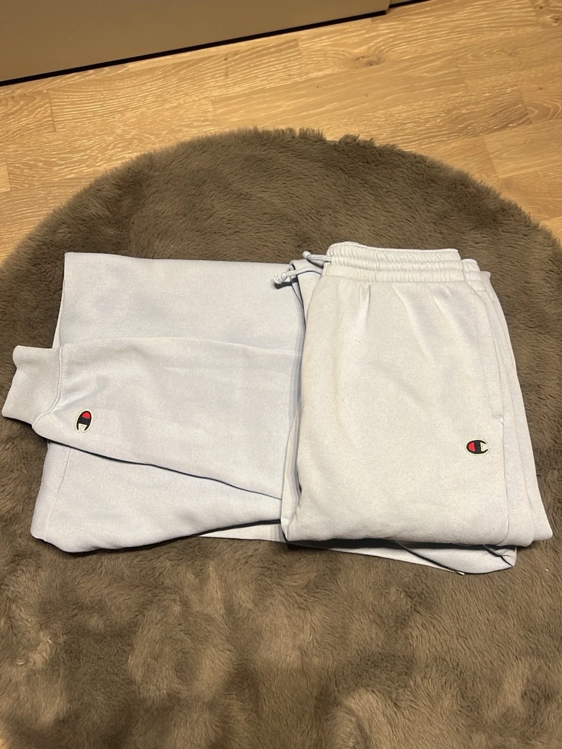 Baby blå  hoodie från Champion med huva - 5