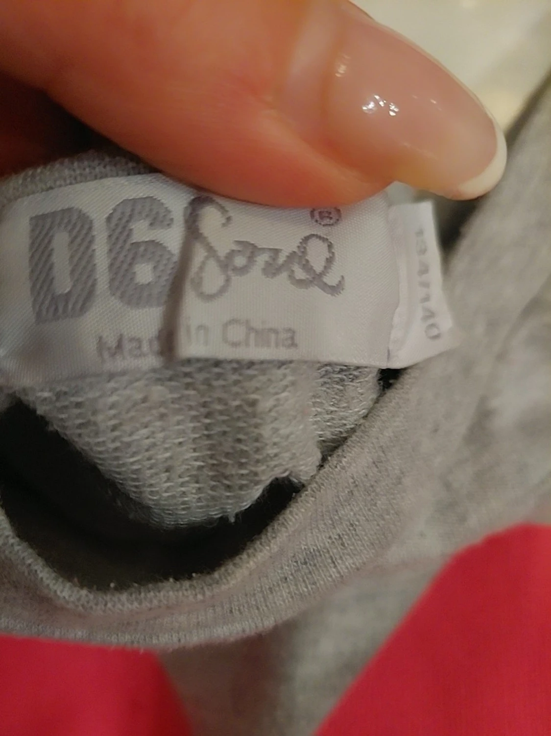 Grå sweatshirt med rosa M - 2