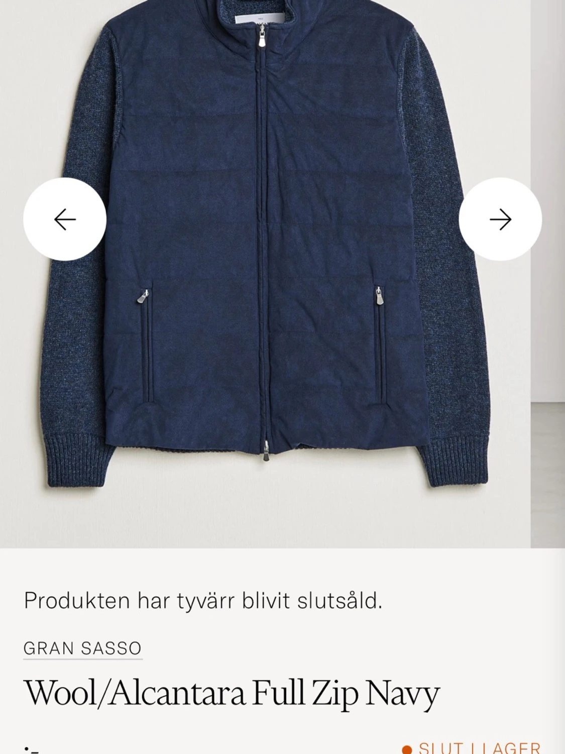 Mörkblå cardigan jacka Gran Sasso - 6