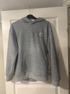 Grå hoodie  - 10/10 skick, fräsch och som ny. Använd fåtal gånger. Medföljer även påse till tröjan. Hör av er! (Passar även bra till Small)