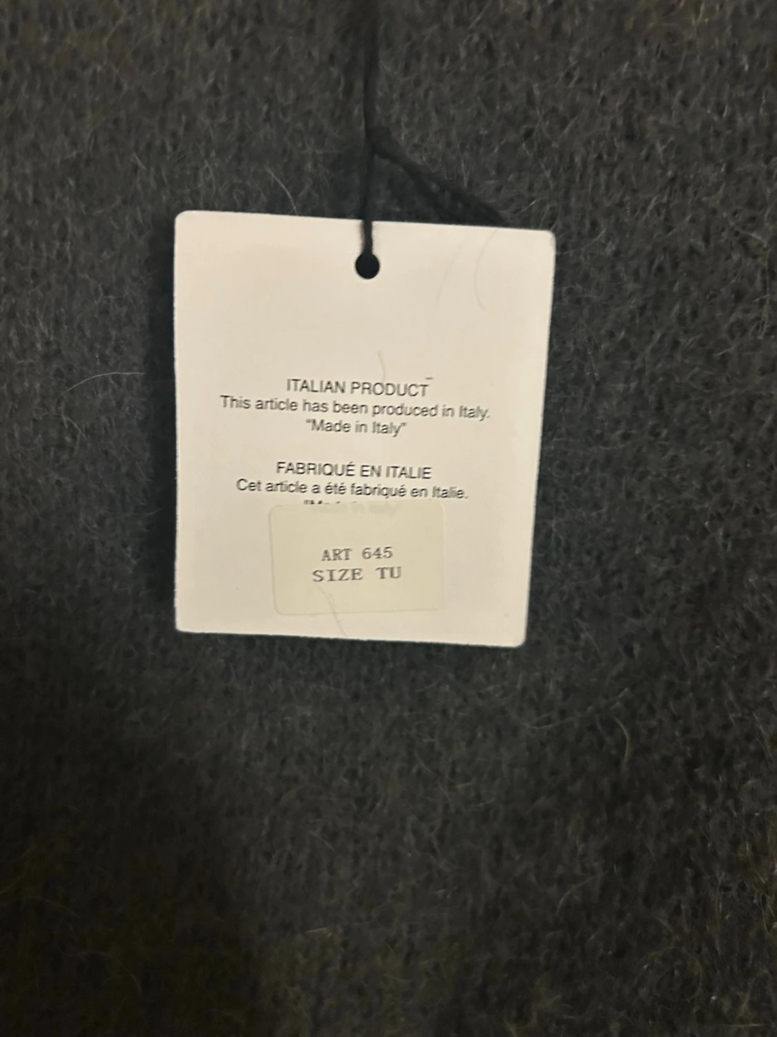 Mörkgrå croppad stickad topp - 3