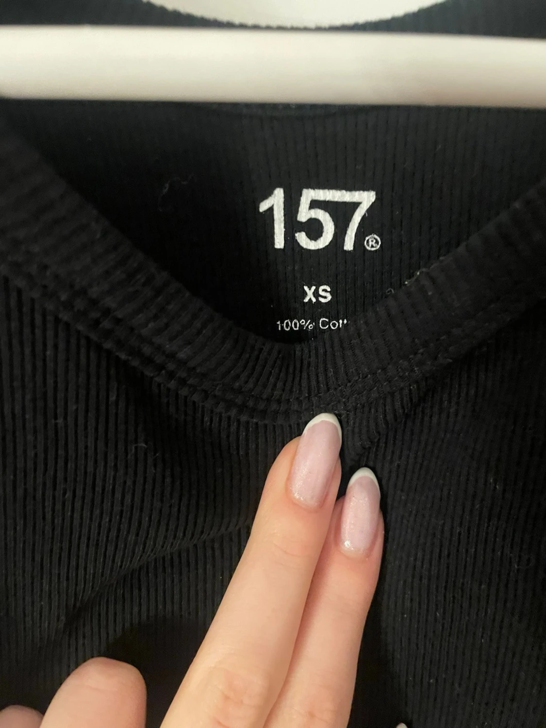 Svart ribbad långklänning - 2