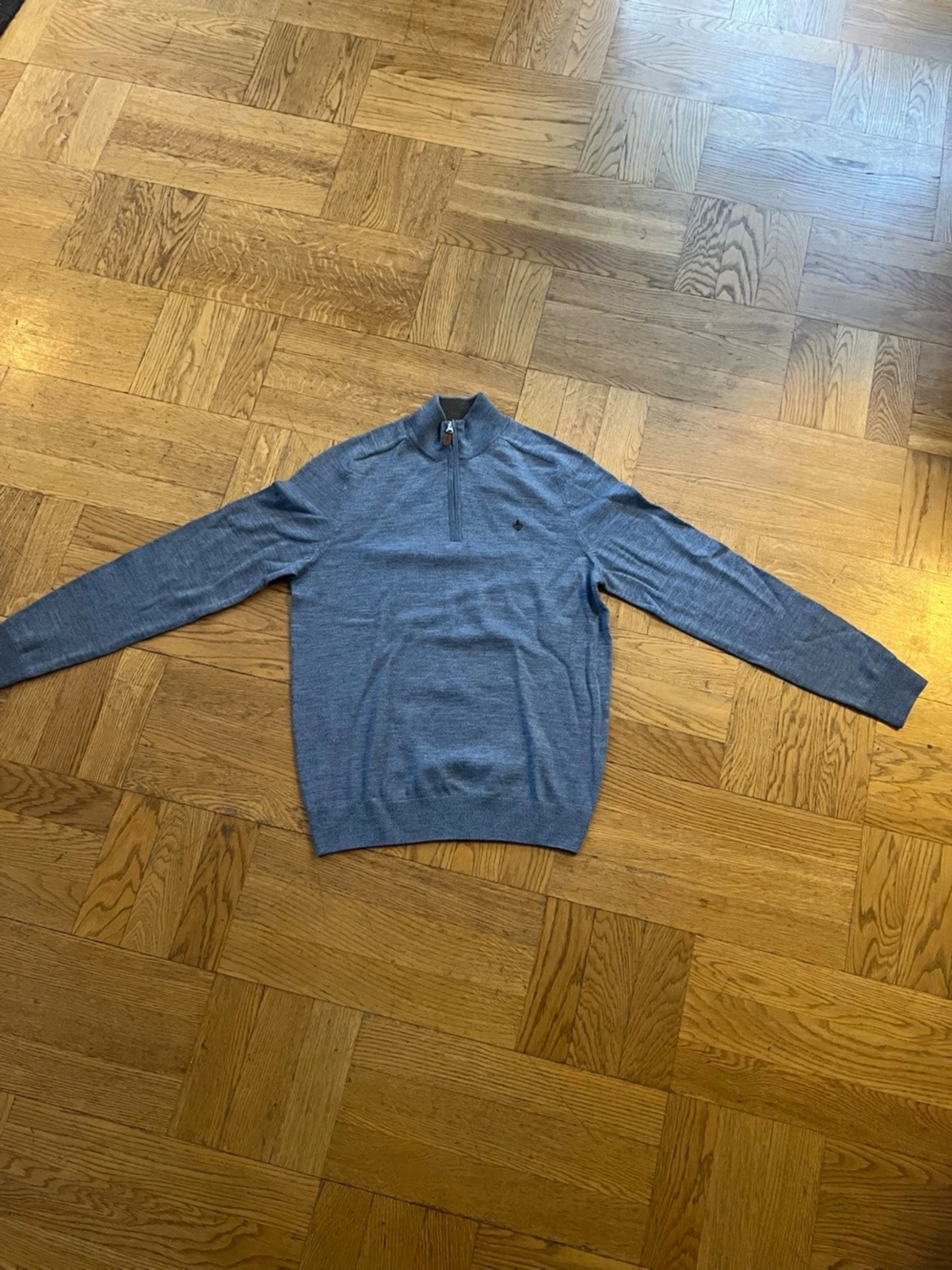 Blå halvzip tröja från Morris
