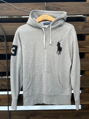 Ralph Lauren Big Pony Hoodie  - Riktigt snygg och svårtillgänglig grå Big Pony Hoodie från Ralph Lauren. Storlek M, men passar mer som en S. Fint skick. Hör gärna av er vid funderingar🙌Perfekt för vintern ☃️✌🏻