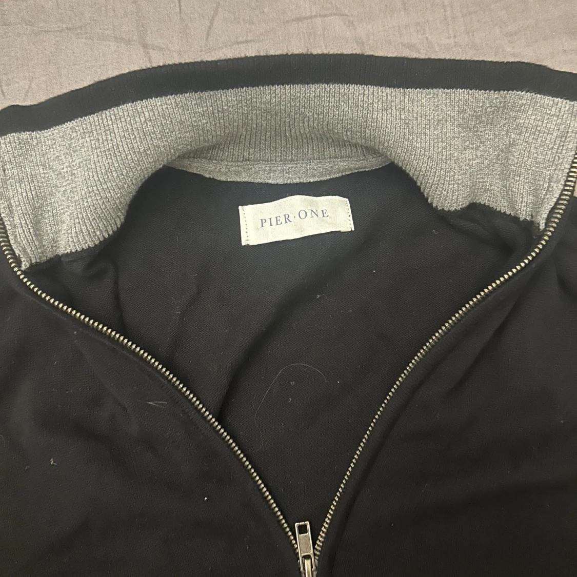 Svart kofta med dragkedja Pier One - 1