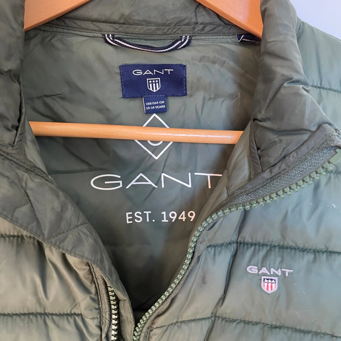 Olivgrön Gant Light Down Jacket - 2
