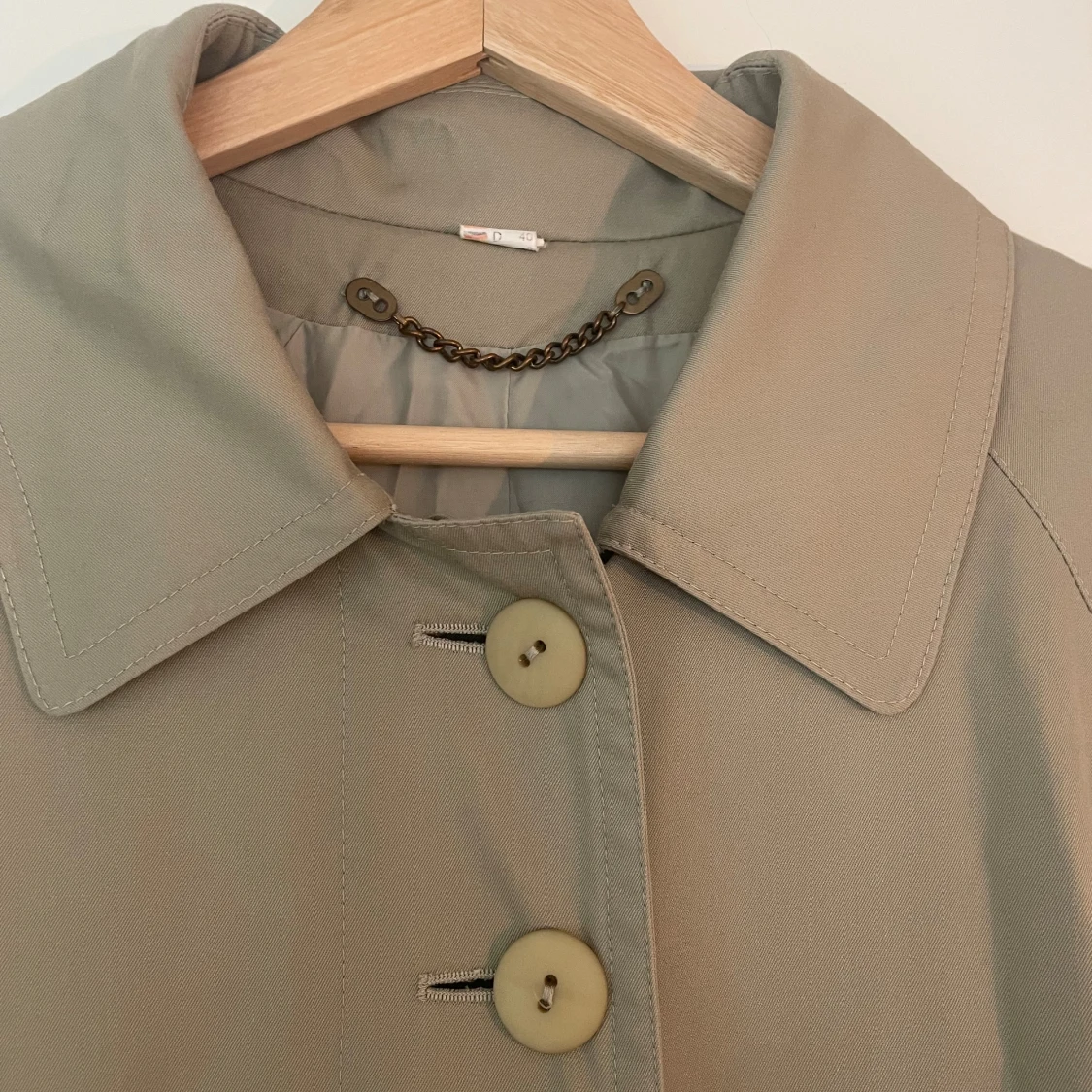 Vintage Cora Garwolin trenchcoat med knappar - 2