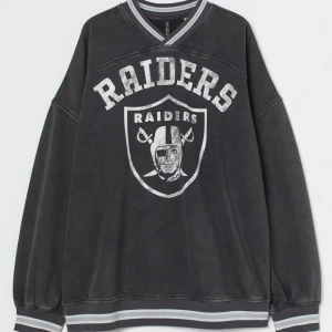 Raiders tröja - Säljer nu min Raiders tröja från h&m i portugal! Den är använd men i mycket bra skick, har en mörk gråaktig färg med vit text. Riktigt mysig att ha på sig🩷