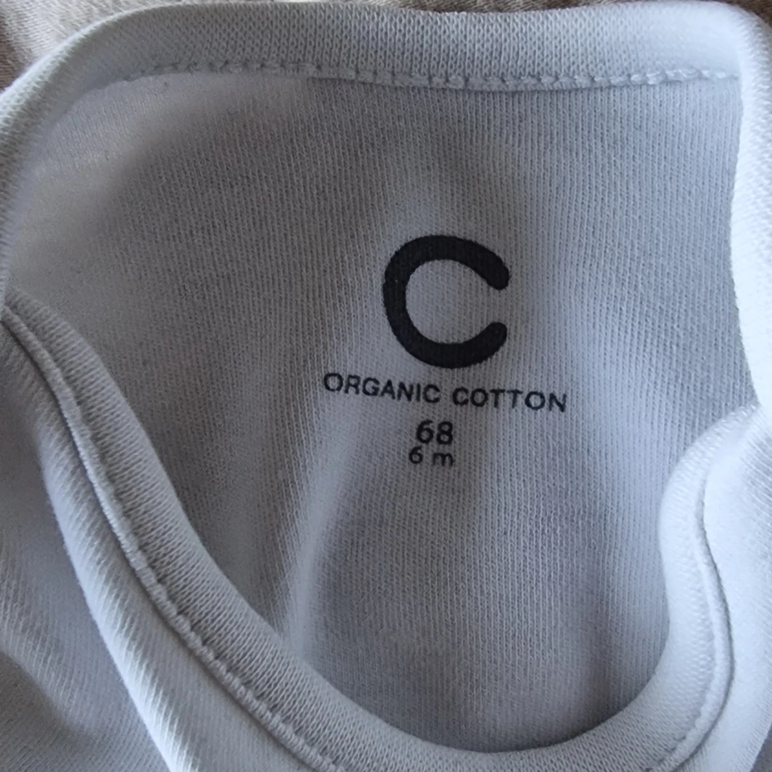 Vit långärmad body i ekologisk bomull - 2