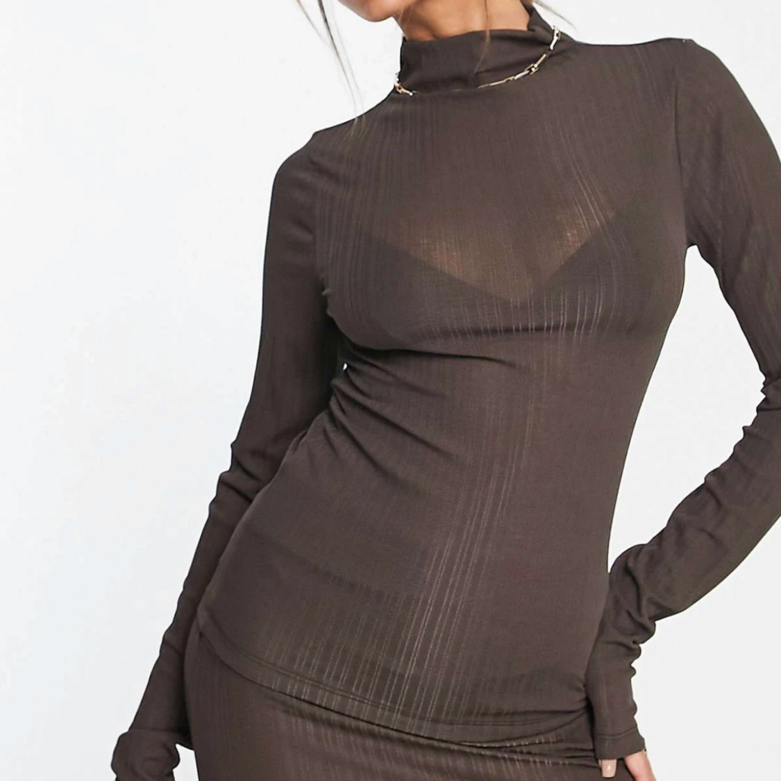 Brun långklänning (2-delad) - 1