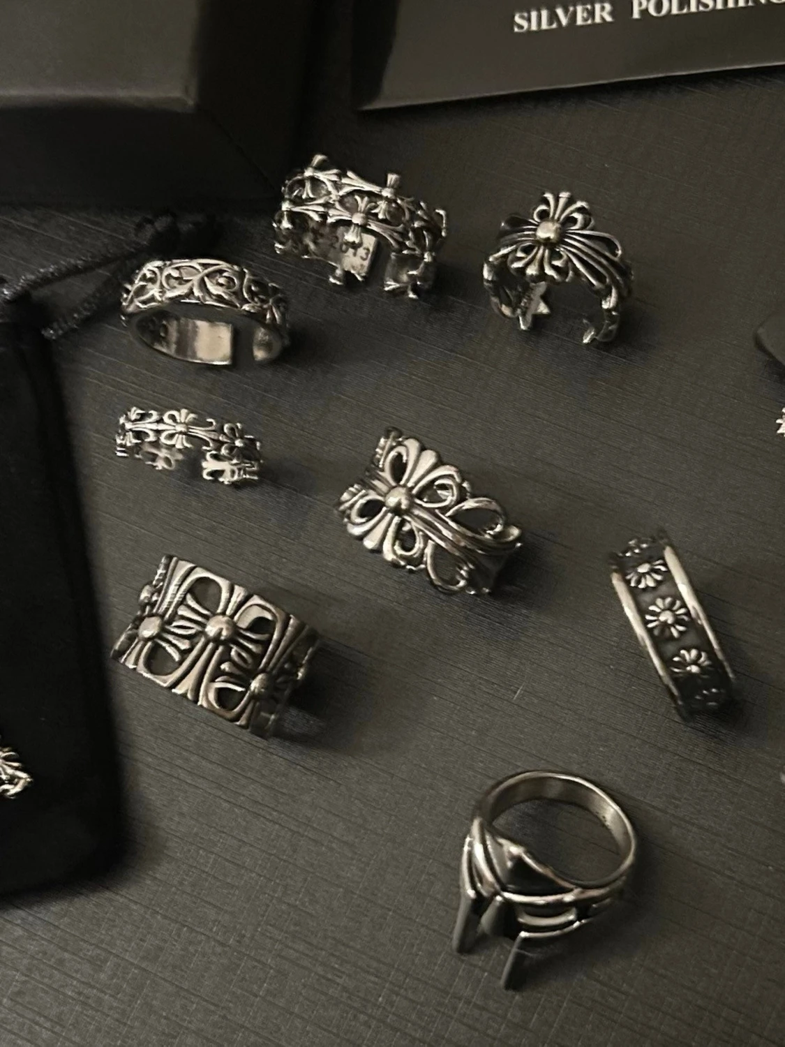 Chrome Hearts Ring Stainless Steele Silver Grisch Cool Streetwear Trendig - 2