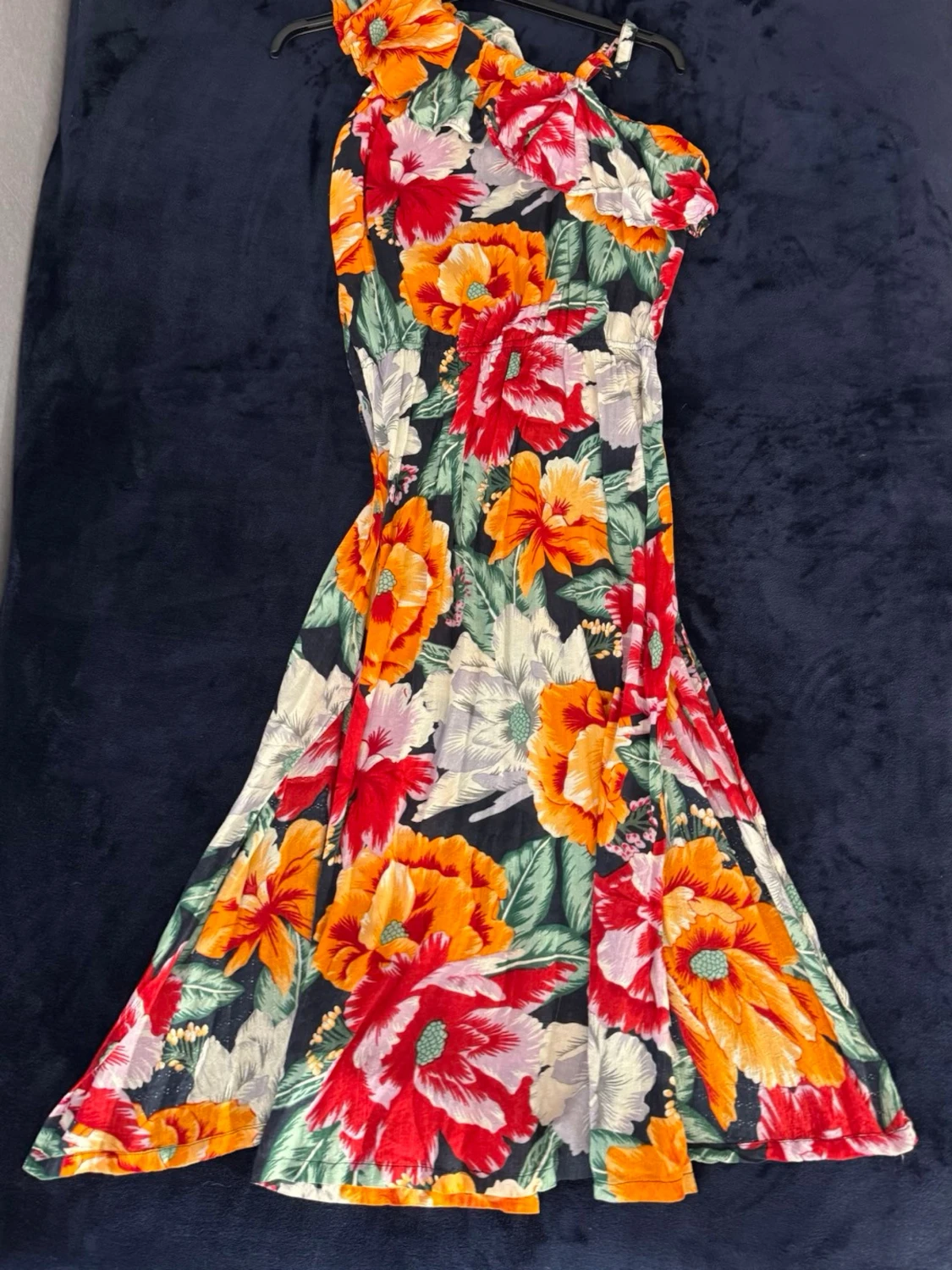 Blommig långklänning