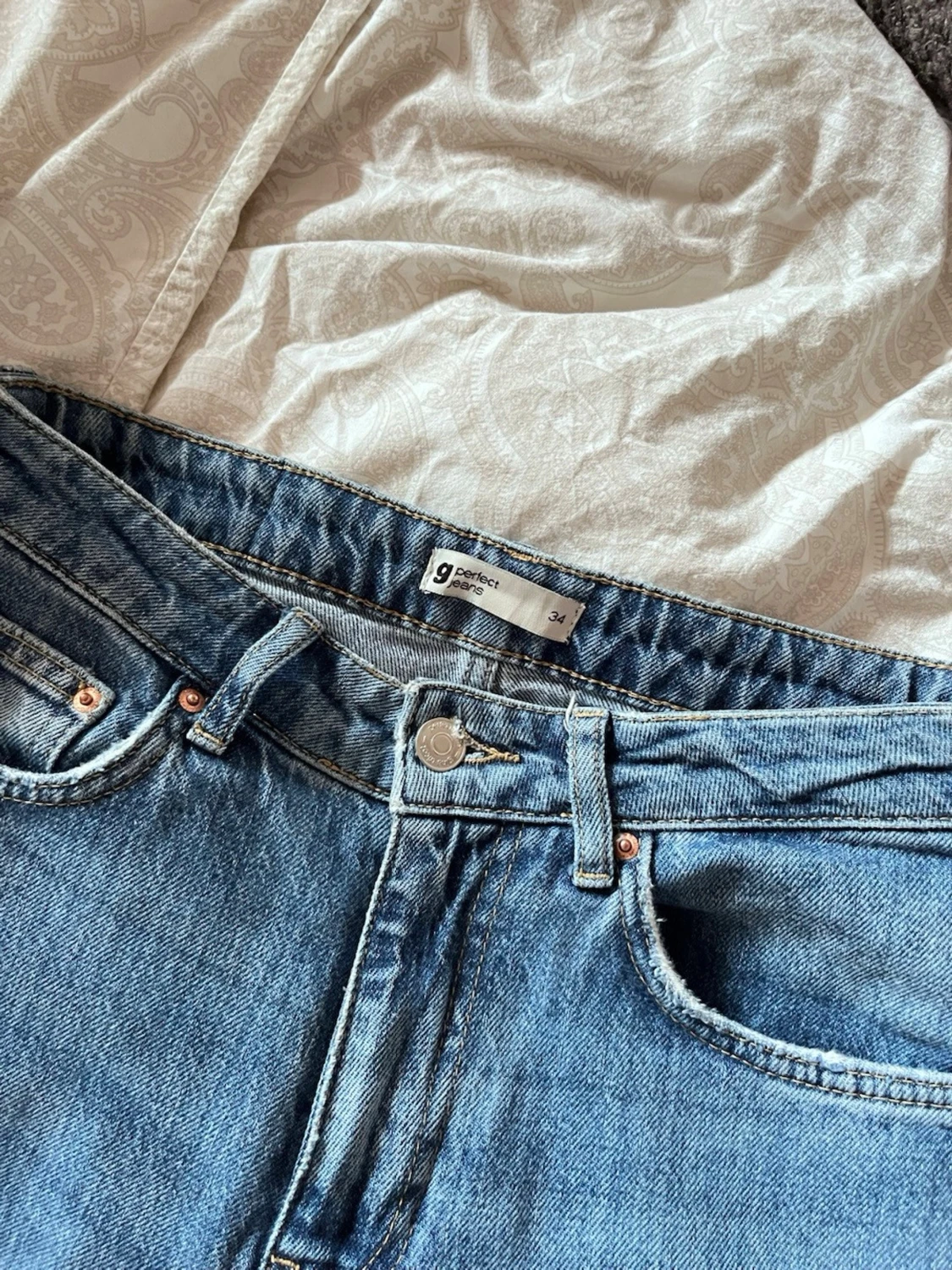 Blå bootcut jeans - 2