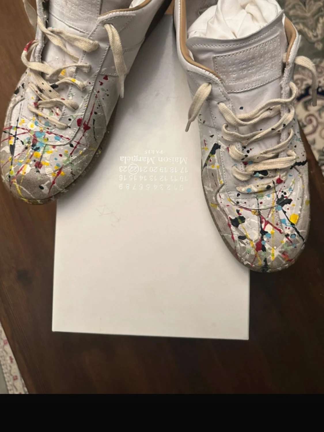 Maison margiela paintsplatter gats