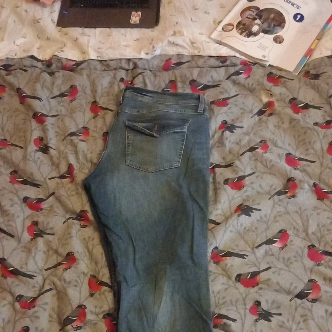 Blå bootcut jeans från H&M Divided - 1