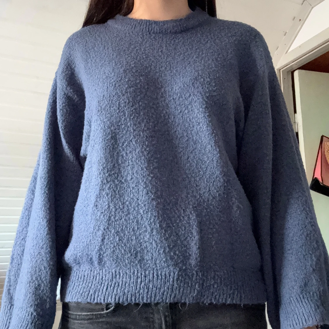 Blå stickad tröja från 157