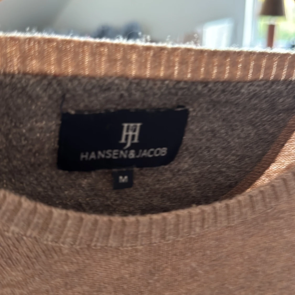 Beige stickad tröja Hansen & Jacob M - 1