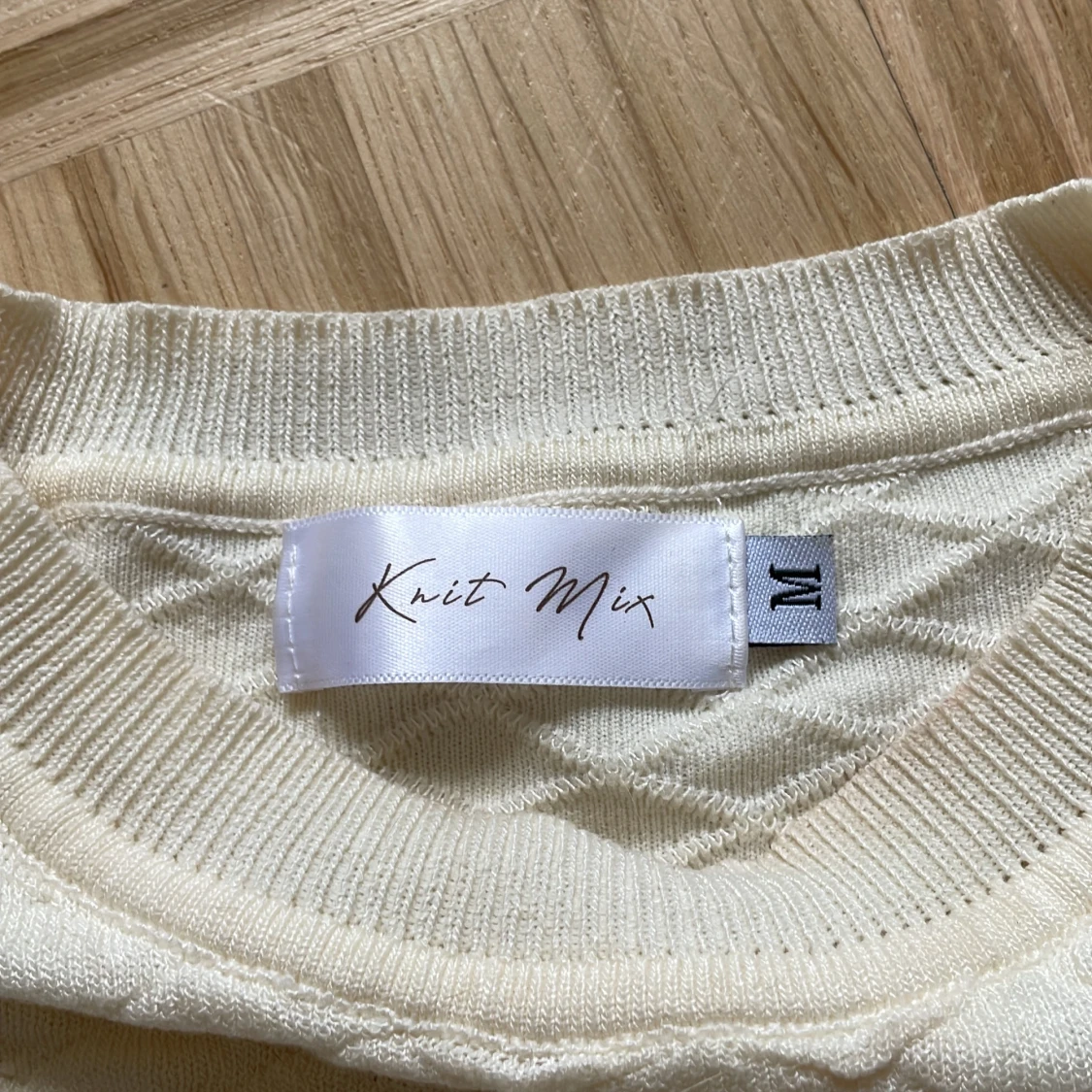 Vit quiltad tröja från Knit Mix - 2