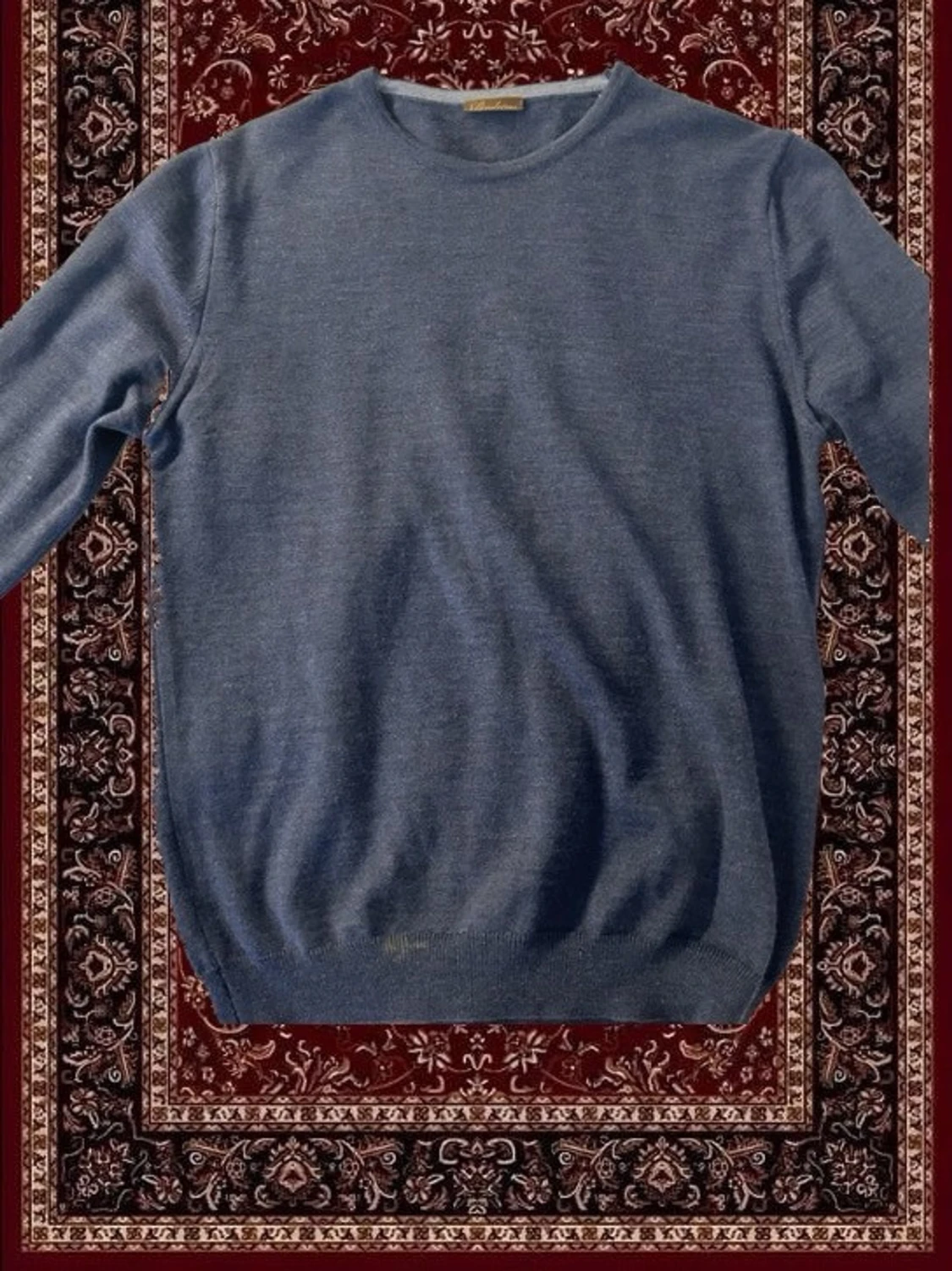 Blå Merinoulltröja Stenströms