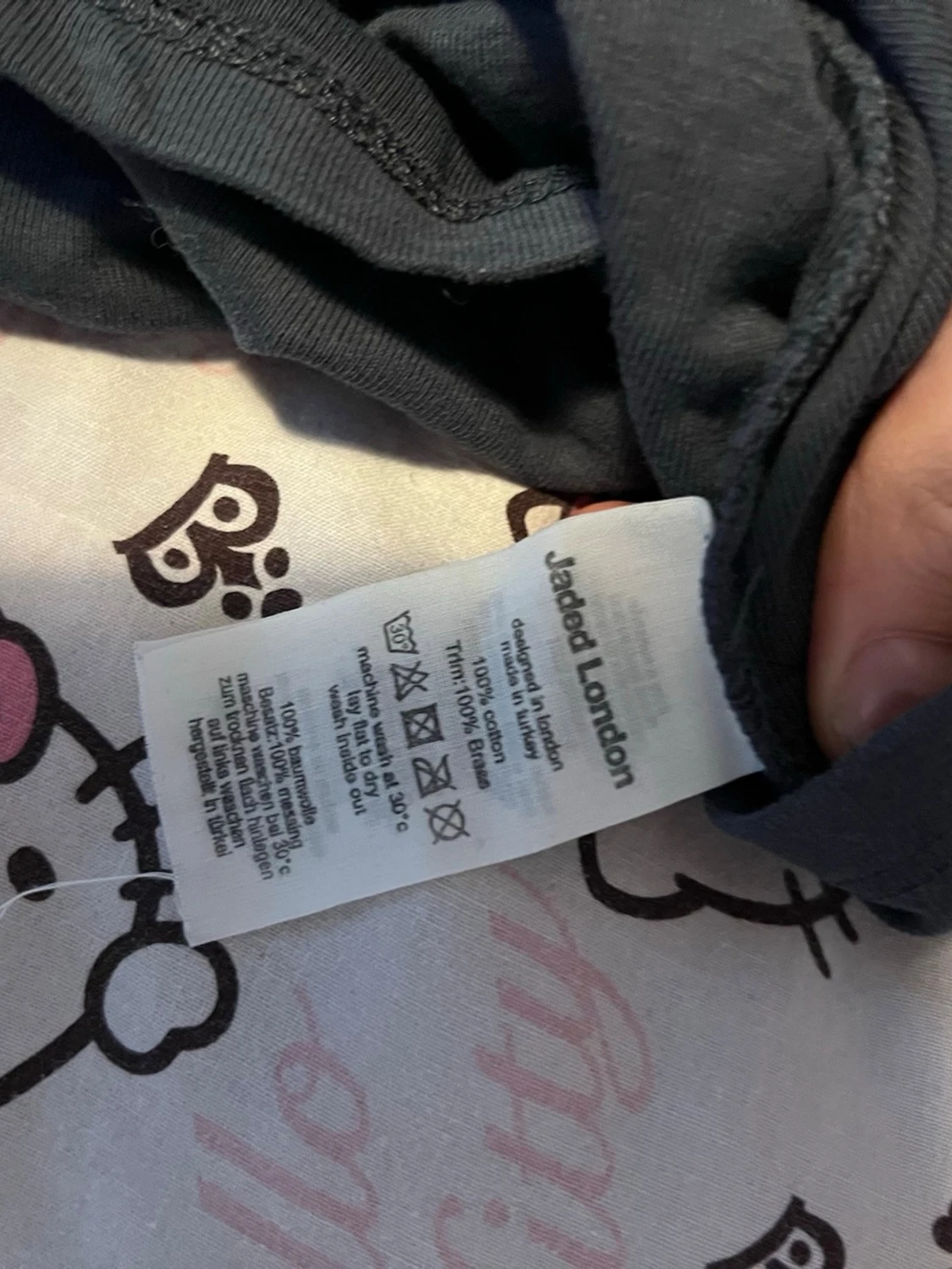 Mörkgrå croppad linnetopp Jaded London - 2