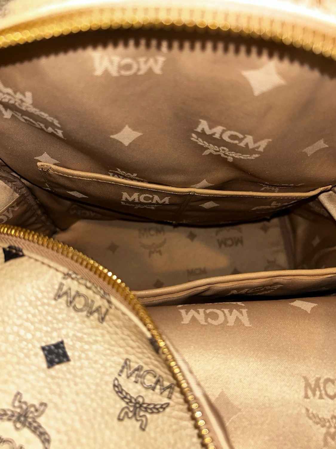 Mcm ryggsäck beige M - 6