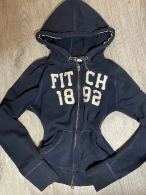 Abercrombie & Fitch Blue Zip-Up Hoodie - - In very good condition! Size EU 40 / L, fits smaller sizes like S/M