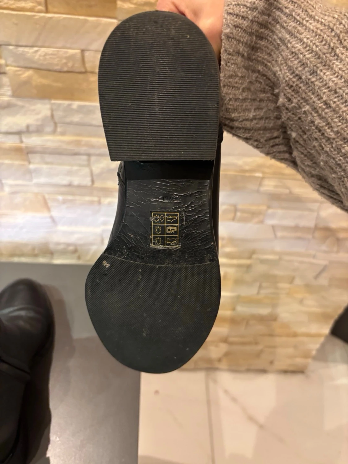 Svarta boots i skinn med dragkedja - 1