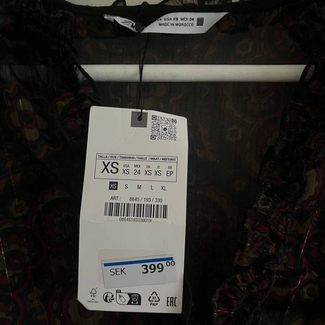 Zara klänning mönstrad - 93