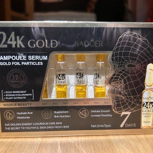 7 st 24K ampoule serum!  - 7 st 24K ampoule serum från Sadoer. Moisturizes, brightens & smooths. 7 x 2 ml. Ny och förseglad. 