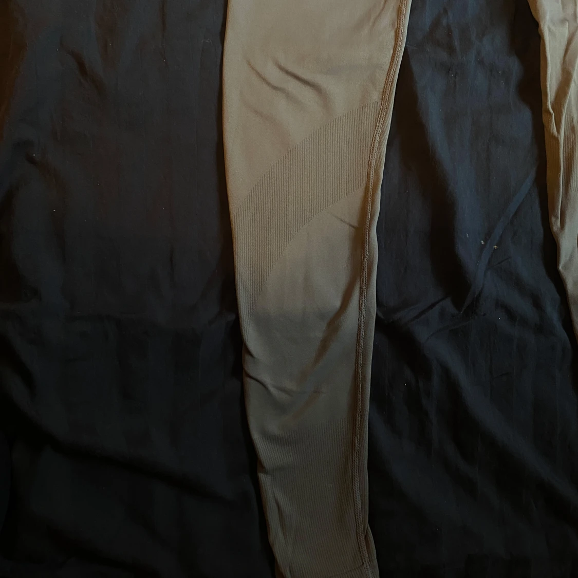 Ljus blå ribbade träningstights - 3