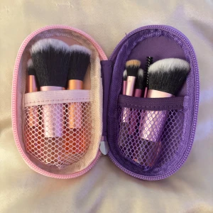Minisminkborstar - Minisminkborstar med fodral perfekt ha i handväskan. Aldrig använda🌸