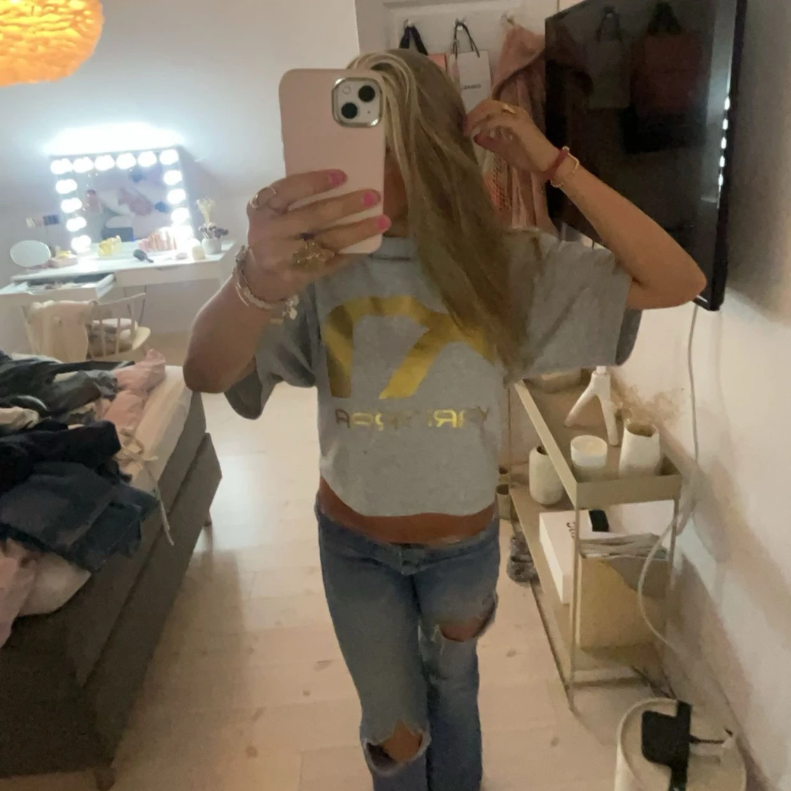 Trekvartsärmad hoodie