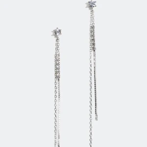 Örhängen från glitter  - silvriga örhängen från glitter, slutsålda på hemsidan, använda en gång