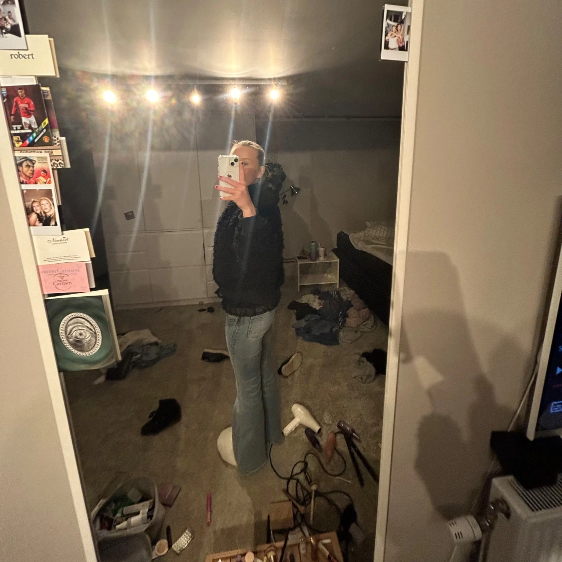 Svart teddyjacka - 90