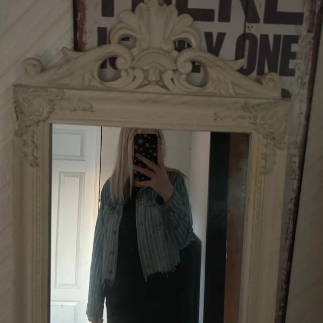 Blå jeansjacka - 90