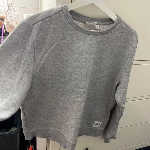 Grå sweatshirt från Andy by Frank Dandy - Säljer en bekväm grå sweatshirt. Tröjan är i storlek S och har en mjuk insida som gör den extra mysig. Perfekt för höst och vinter!